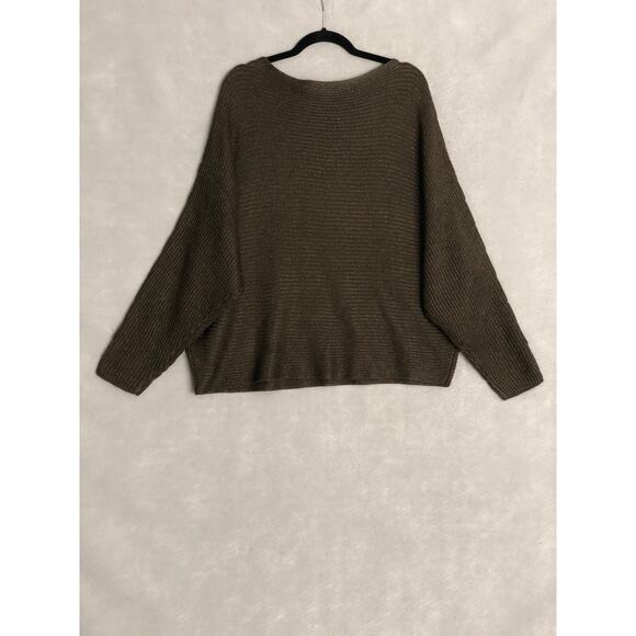 Lauren Ralph Lauren Women's 3X Metallic Rib-Knit Boat Neck Sweater Green NEW - Picture 4 of 6